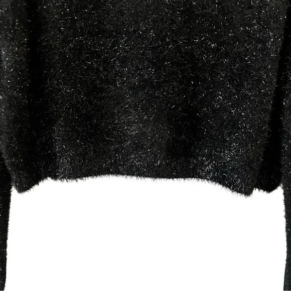 Elan metallic Eyelash Black Sweater size small NWT‎ - Picture 7 of 14